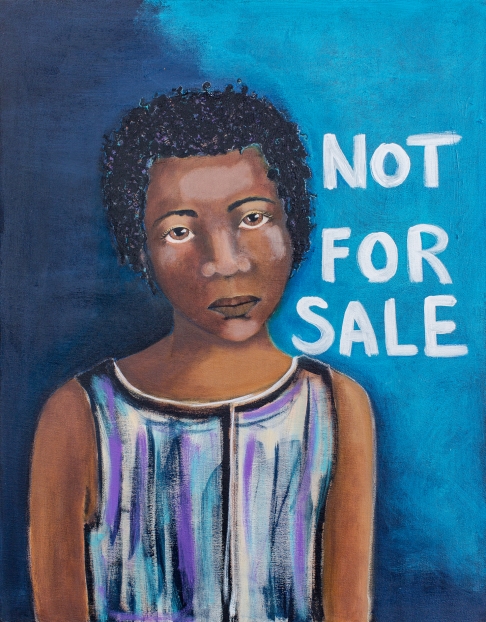 Not For Sale by Nancy Wolfe Kimberly | Acrylic paint, grease pencil, varnish on canvas. Not For Sale
